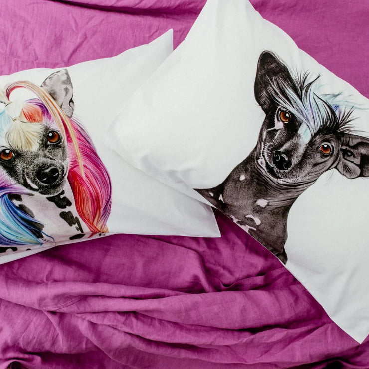 Tempeh the Chinese Crested Dog Pillowcase
