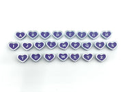 PURPLE Heart-Shaped Letters for Custom Collars