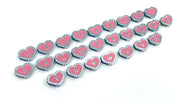 PINK Heart-Shaped Letters for Custom Collars