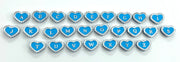 BLUE Heart-Shaped Letters for Custom Collars