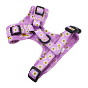 Lilac Smiley Flowers Adjustable Harness