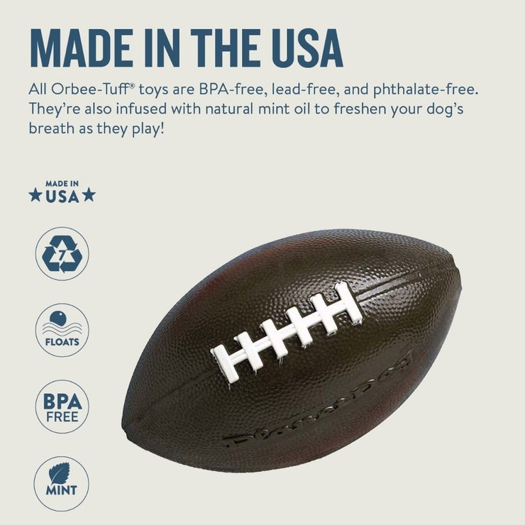 Durable Treat Dispensing & Fetch Dog Toy - Football