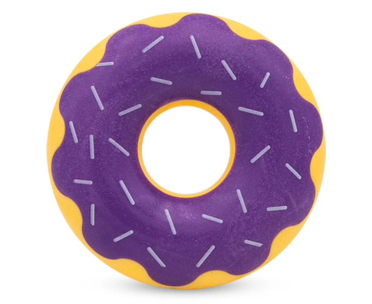 Tough Donutz Squeaker Dog Toy - Grape Jelly