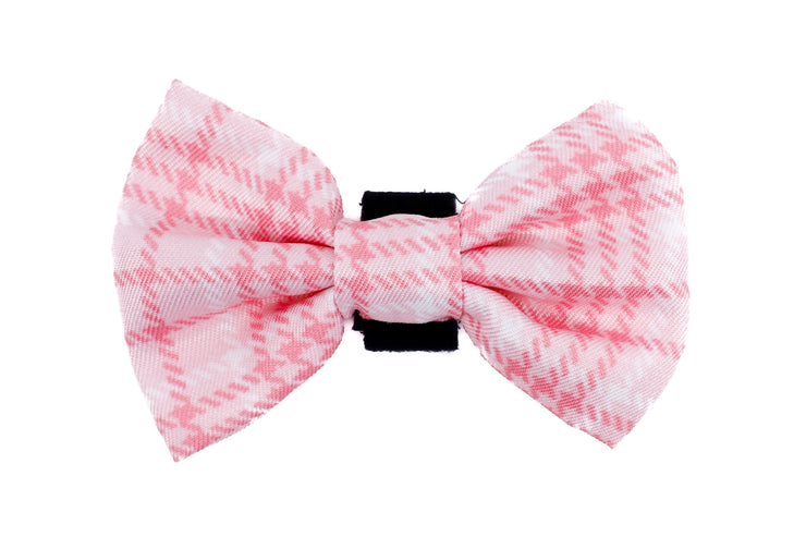 Pink Houndstooth Bow Tie