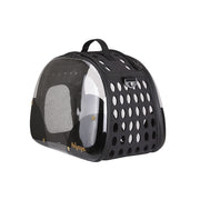 Ibiyaya Hard Rock Transparent Hardcase Pet Carrier - Black