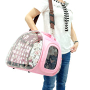 Ibiyaya Transparent Pet Carrier - Pink Valentine