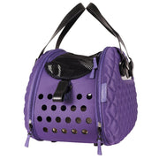 Ibiyaya Collapsible Pet Carrier with Shoulder Strap - Diamond Deluxe Purple