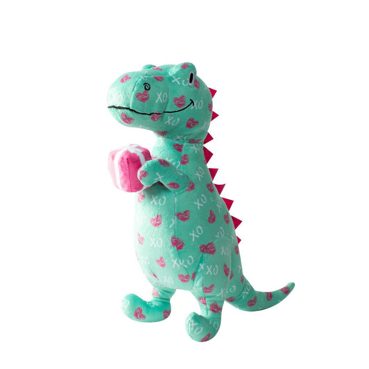 XO Valentine's Day T-Rex Plush Squeaker Toy