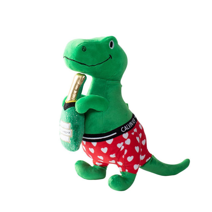 Bachelor Valentine's Day T-Rex Plush Squeaker Toy