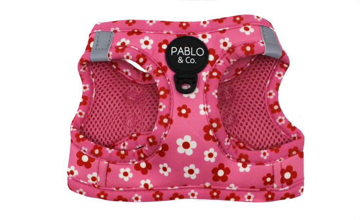 Pink Daisy Flower Power Cat Harness + Leash Set