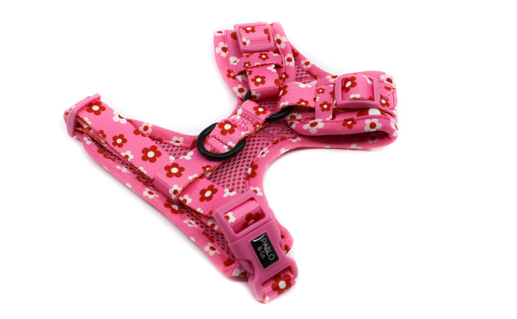 Pink Daisy Flower Power Adjustable Harness