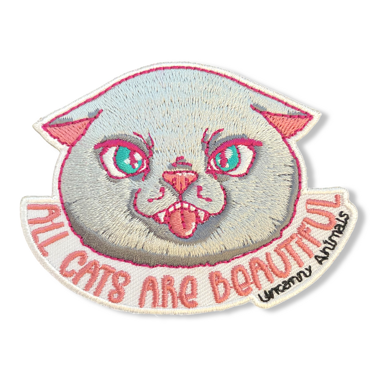 "All Cats Are Beautiful" Pet Iron-On Patch