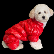 Red Four-legged Winter Padded Puffer Jacket