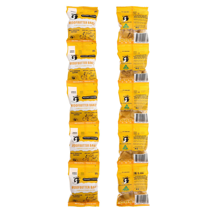 Woofbutter Bakes Natural Dog Treats - Pocket Pack