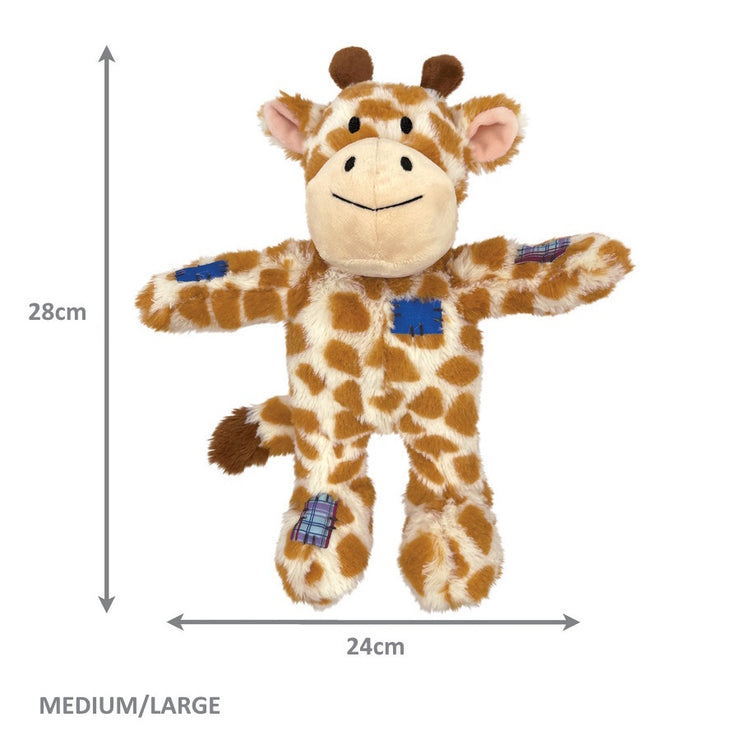 KONG Wild Knots Giraffe Tug & Snuggle Plush Dog Toy