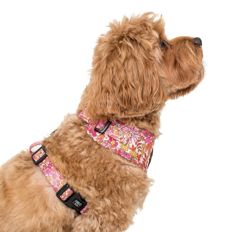 Pink Posies Flower Adjustable Harness