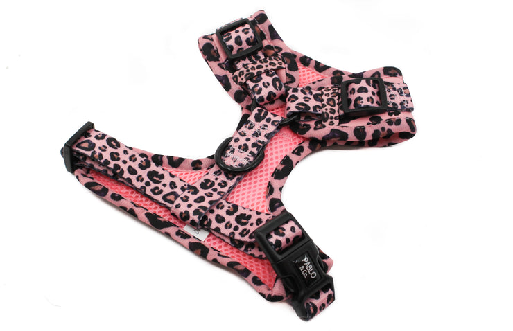 Pink Leopard Print Adjustable Harness