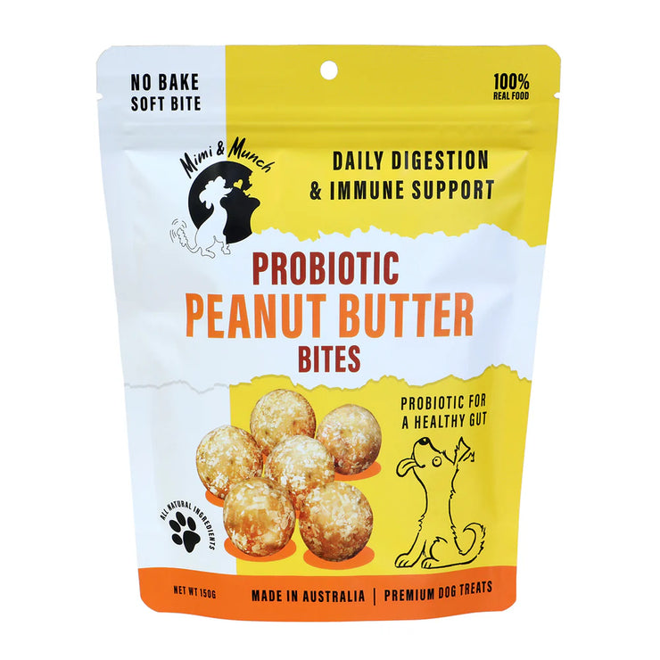 Probiotic Peanut Butter Bites Natural Dog Treats