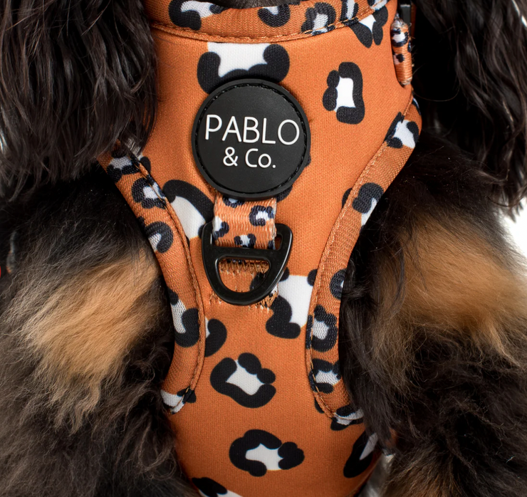 Brown Leopard Print Adjustable Harness
