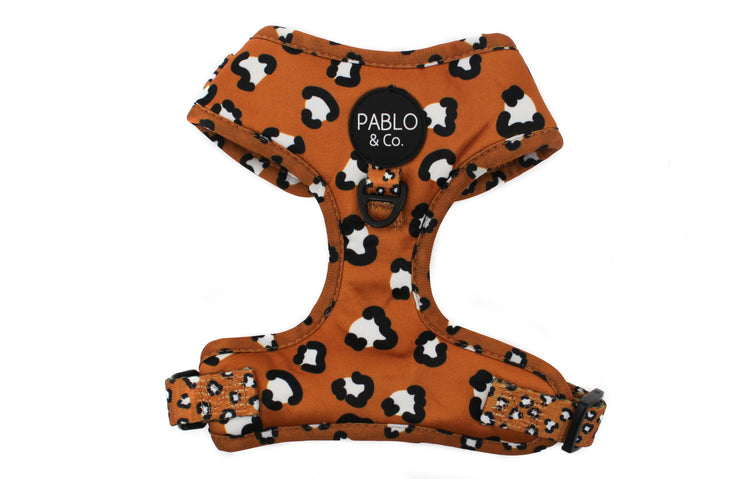 Brown Leopard Print Adjustable Harness