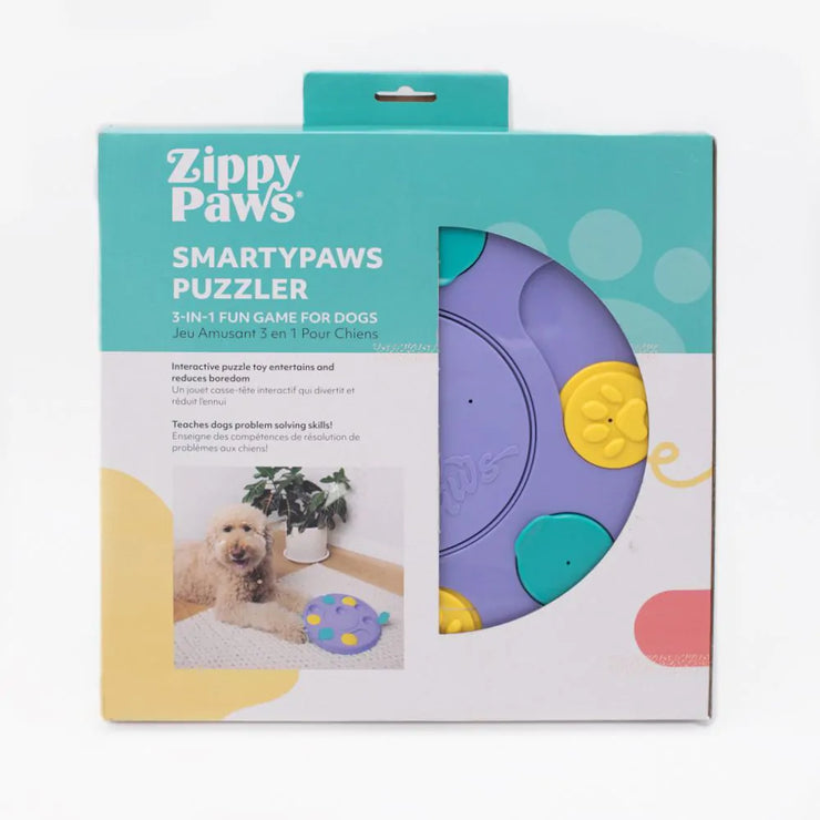 SmartyPaws Puzzler Interactive Dog Toy - MULTI LEVEL (Purple)