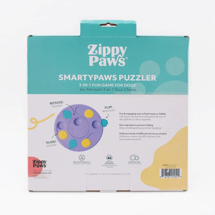 SmartyPaws Puzzler Interactive Dog Toy - MULTI LEVEL (Purple)