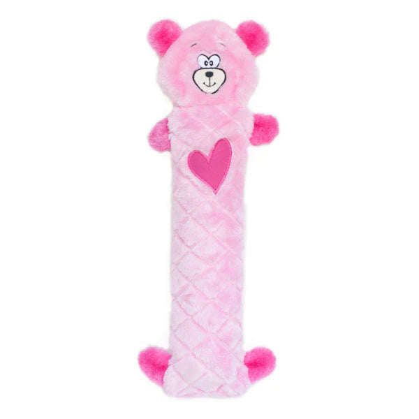 Jigglerz Shakeable Dog Toy - Pink Valentines Bear