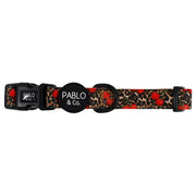 Leopard Cherries Dog Collar