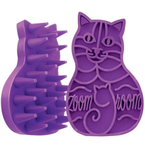 ZoomGroom Silicone DeShedding Brush for Cats
