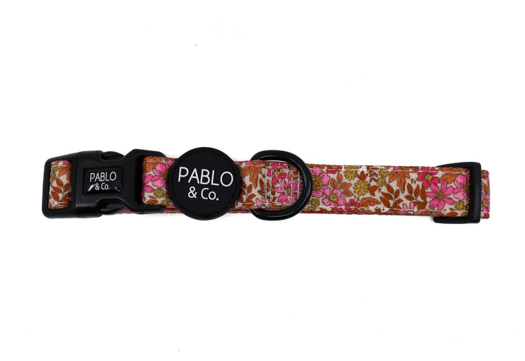 Pink Posies Dog Collar