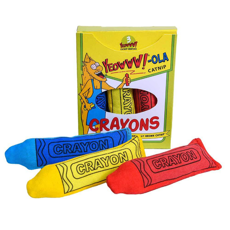 "Yeowww-ola" Crayon Catnip filled Cat Toy