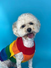 Handmade Rainbow Knit Jumper