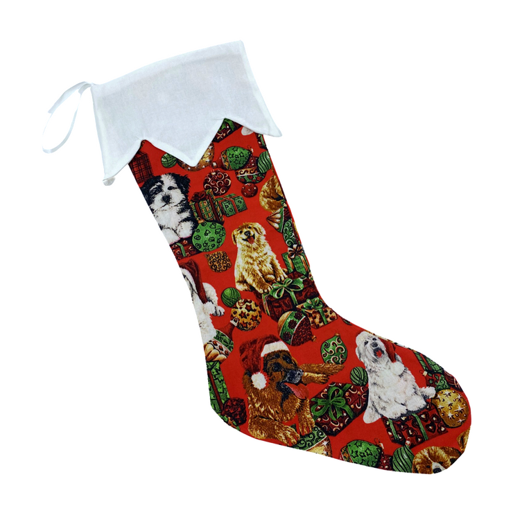 Dog Christmas Stockings - Round Toe (Large)