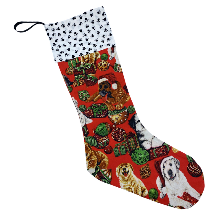 Dog Christmas Stockings - Round Toe (Large)