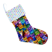 Cat Christmas Stockings - Round Toe (Small)