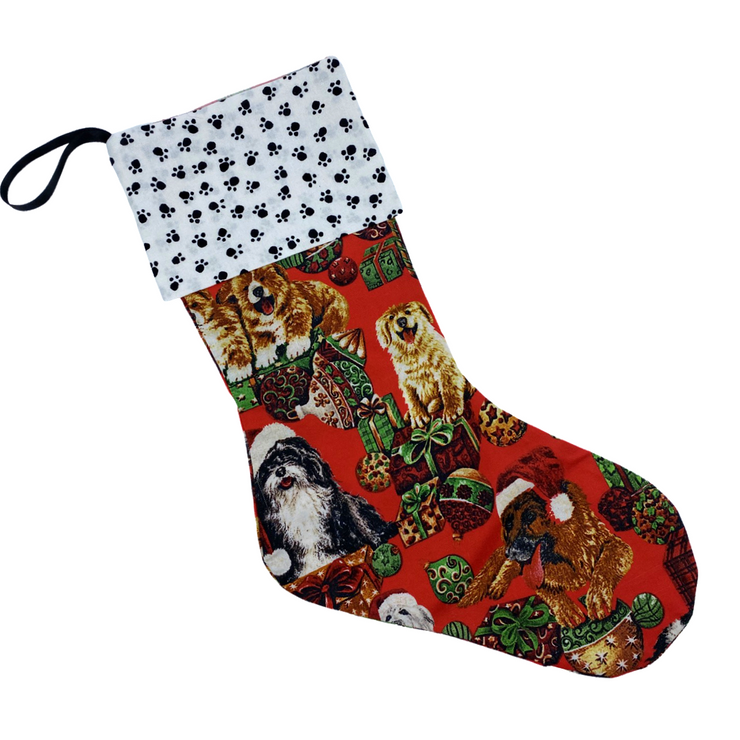 Dog Christmas Stockings - Round Toe (Small)