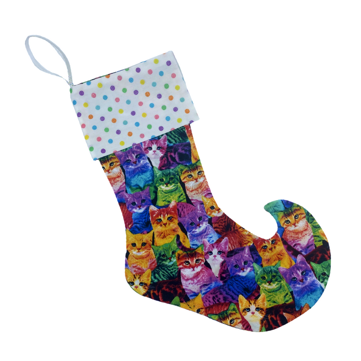 Cat Christmas Stockings - Elf Toe (Small)