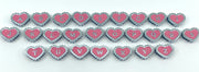 Custom Letters for Personalised Collar - Pink Hearts
