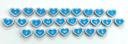 Custom Letters for Personalised Collar - Blue Hearts