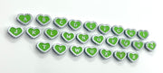 GREEN Heart-Shaped Letters for Custom Collars