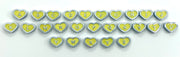 YELLOW Heart-Shaped Letters for Custom Collars