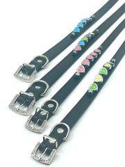 Black Faux Leather Collar (for heart-shaped letters)