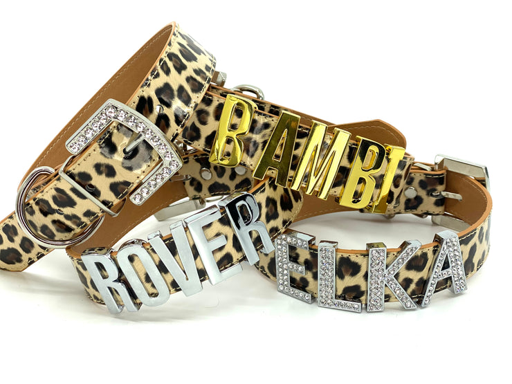 Brown Leopard Collar (fits 3cm letters)