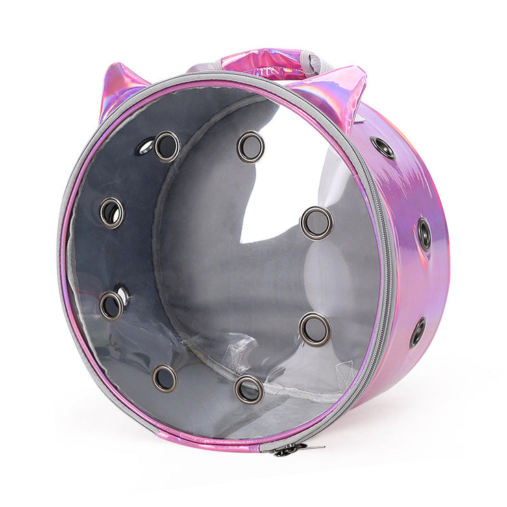 Round Kitty Ears Iridescent Window Backpack