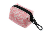 Pink Zebra Print Poop Bag Holder