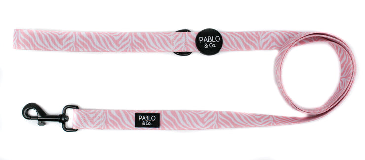 Pink Zebra Dog Leash
