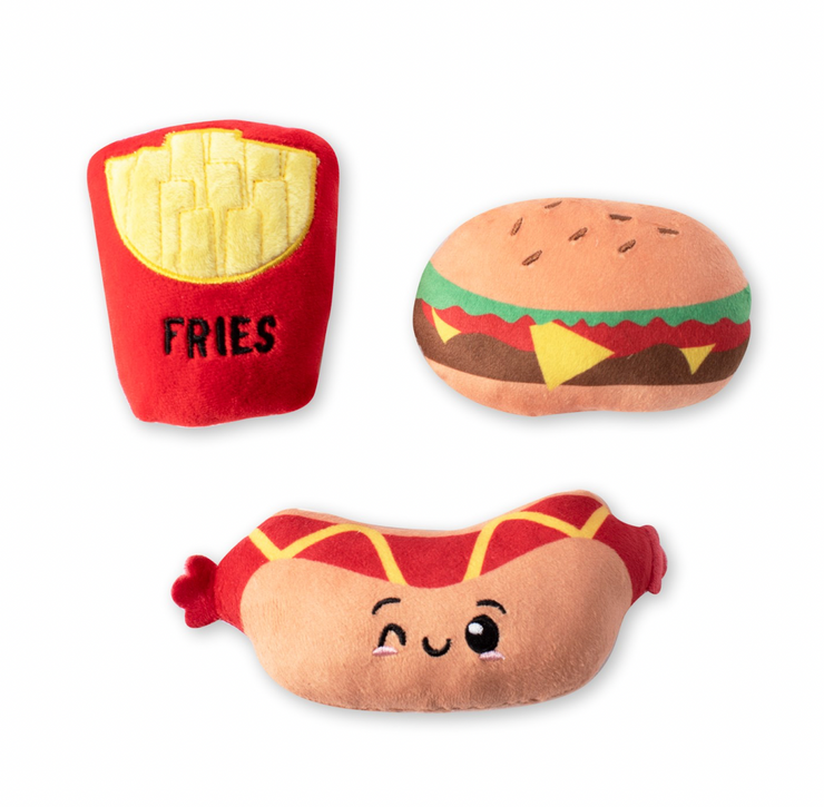 "Fast Foodies" 3-Piece Plush Toy Set