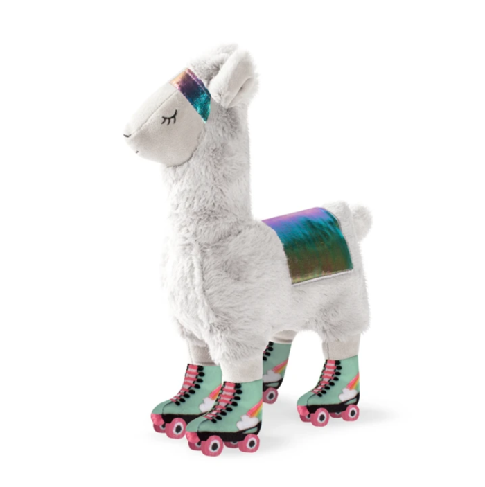 Llama On Roller Skates Dog Toy