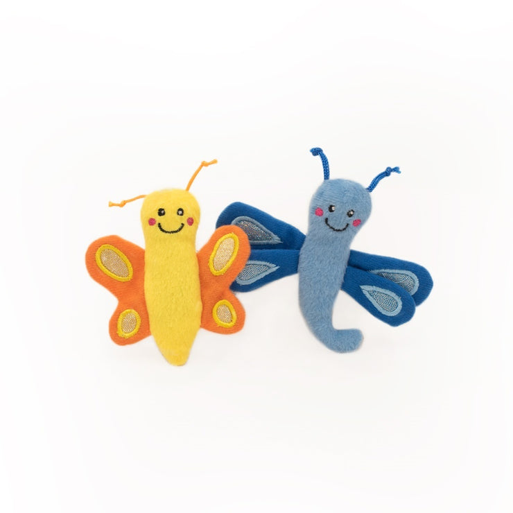 Butterfly and Dragonfly - 2-Pack Cat Toy with Catnip