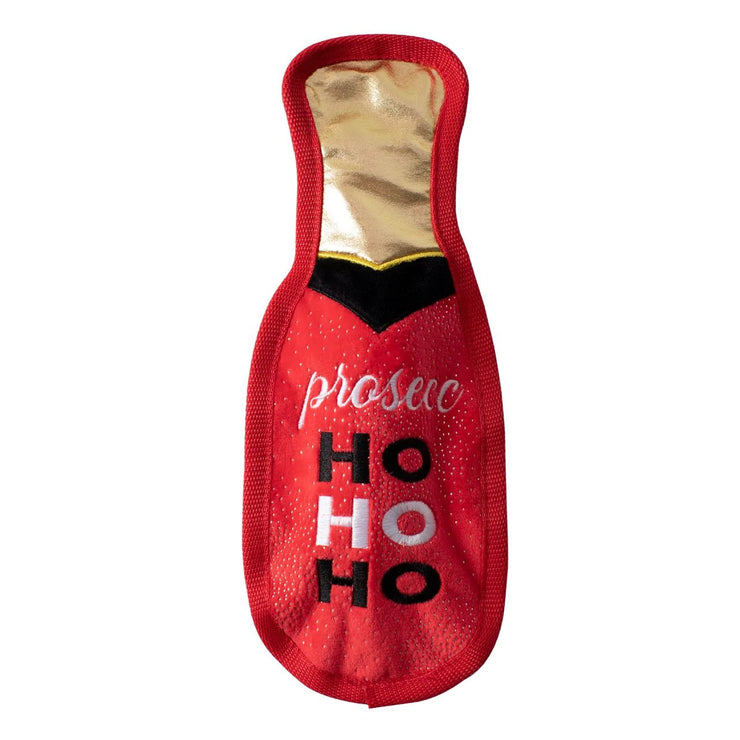 Christmas Holiday No Stuffing Squeaker Dog Toy - Prosecc Ho Ho Ho